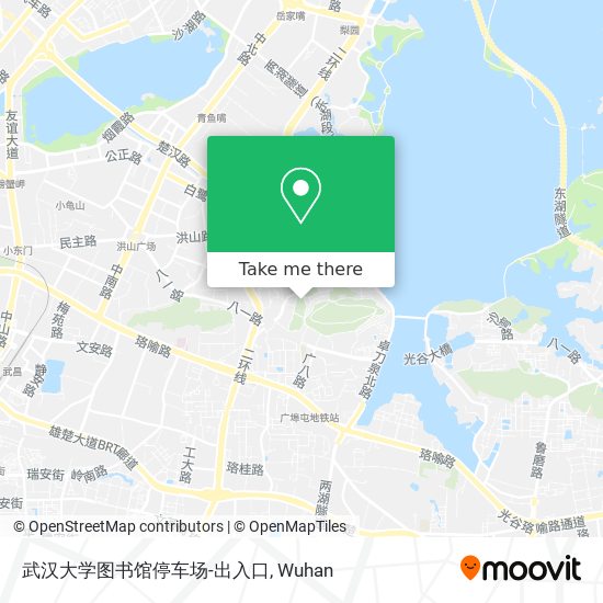 武汉大学图书馆停车场-出入口 map