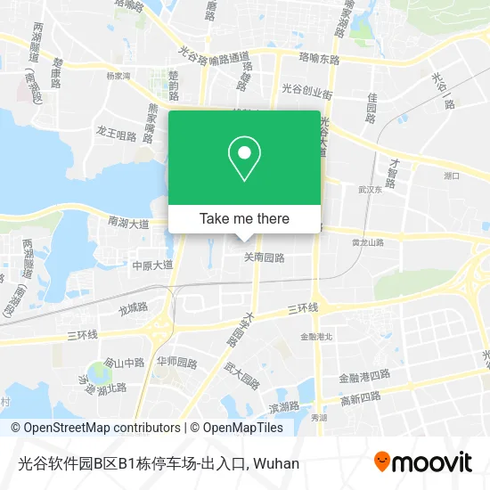 光谷软件园B区B1栋停车场-出入口 map