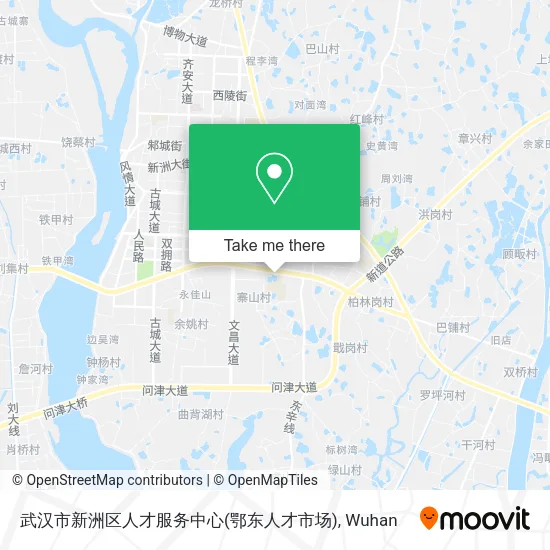 武汉市新洲区人才服务中心(鄂东人才市场) map