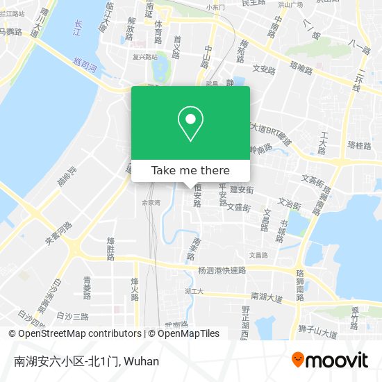南湖安六小区-北1门 map