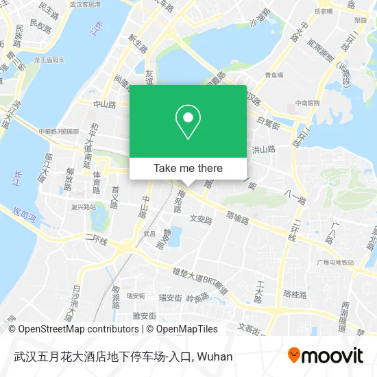 武汉五月花大酒店地下停车场-入口 map