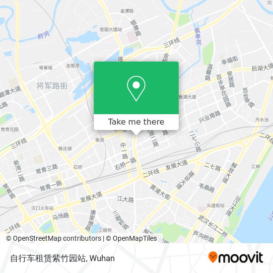 自行车租赁紫竹园站 map