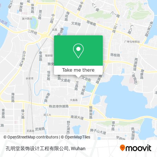 How To Get To 孔明堂装饰设计工程有限公司in 洪山区by Bus Or Metro