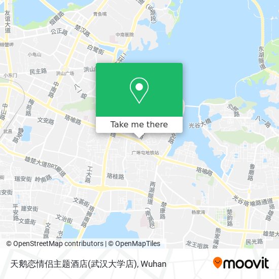 天鹅恋情侣主题酒店(武汉大学店) map