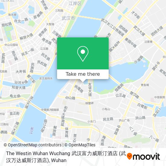 The Westin Wuhan Wuchang 武汉富力威斯汀酒店 (武汉万达威斯汀酒店) map
