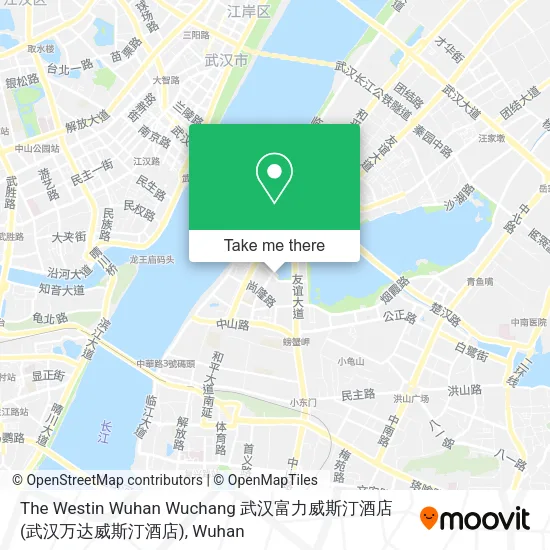 The Westin Wuhan Wuchang 武汉富力威斯汀酒店 (武汉万达威斯汀酒店) map