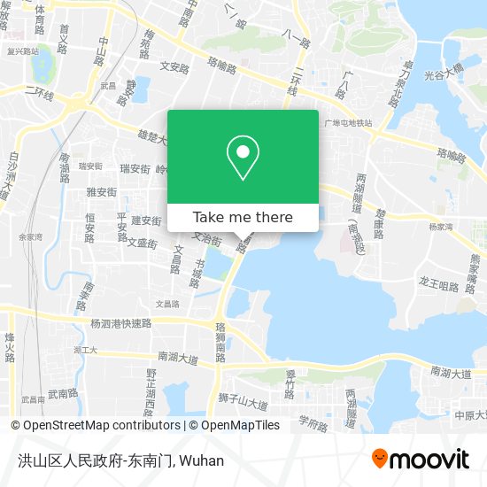 洪山区人民政府-东南门 map