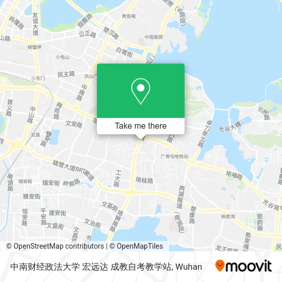 中南财经政法大学 宏远达 成教自考教学站 map