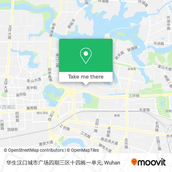 华生汉口城市广场四期三区十四栋一单元 map