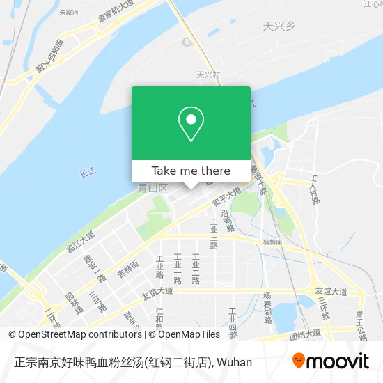 正宗南京好味鸭血粉丝汤(红钢二街店) map