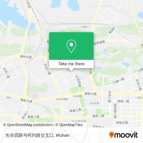 光谷四路与何刘路交叉口 map