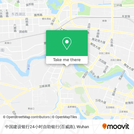 中国建设银行24小时自助银行(百威路) map