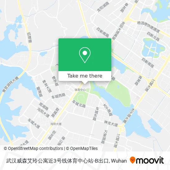 武汉威森艾玲公寓近3号线体育中心站-B出口 map