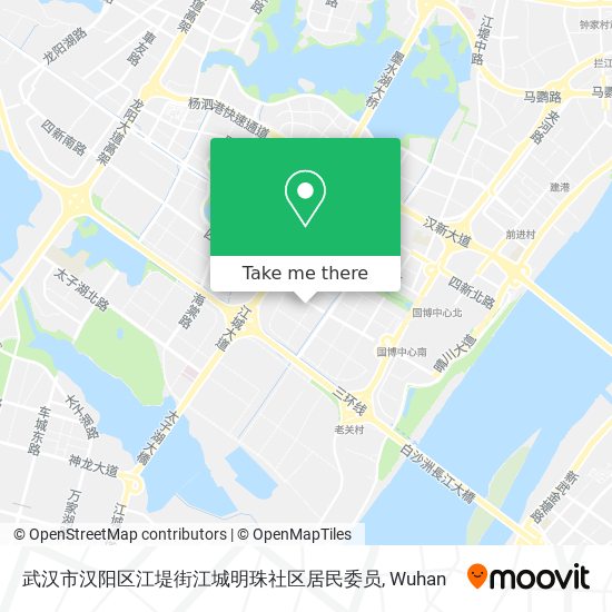 武汉市汉阳区江堤街江城明珠社区居民委员 map