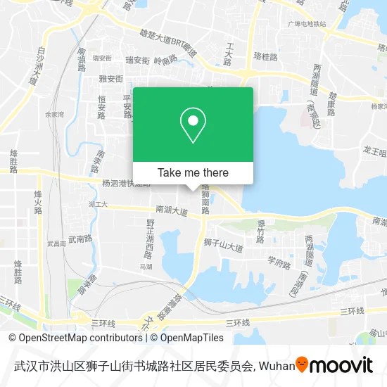 武汉市洪山区狮子山街书城路社区居民委员会 map