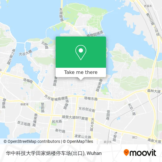 华中科技大学田家炳楼停车场(出口) map