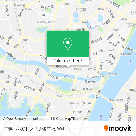 中国武汉硚口人力资源市场 map