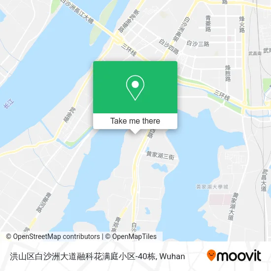 洪山区白沙洲大道融科花满庭小区-40栋 map
