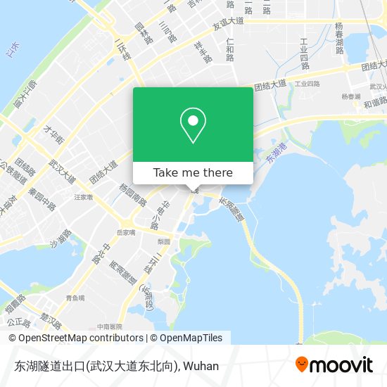 东湖隧道出口(武汉大道东北向) map