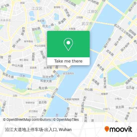 沿江大道地上停车场-出入口 map