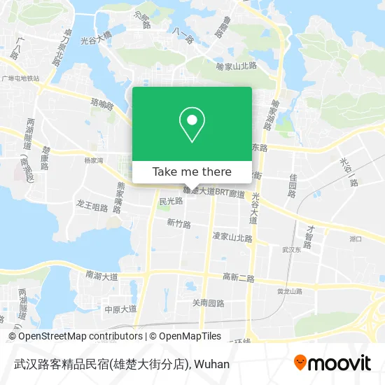 武汉路客精品民宿(雄楚大街分店) map