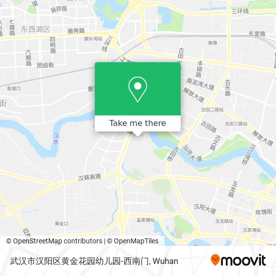 武汉市汉阳区黄金花园幼儿园-西南门 map