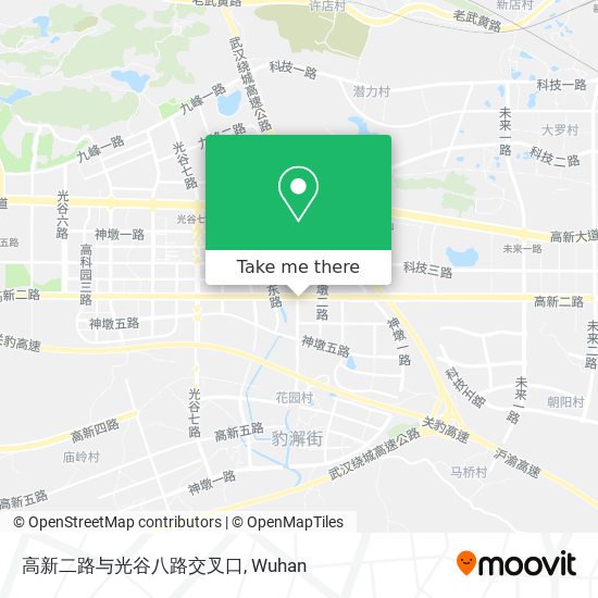 高新二路与光谷八路交叉口 map