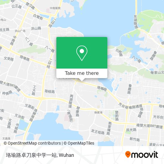 珞瑜路卓刀泉中学一站 map