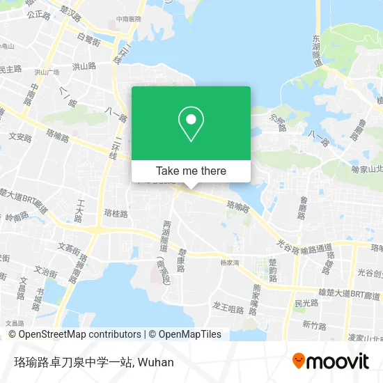 珞瑜路卓刀泉中学一站 map