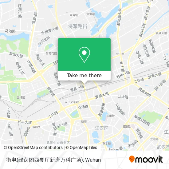 街电(绿茵阁西餐厅新唐万科广场) map