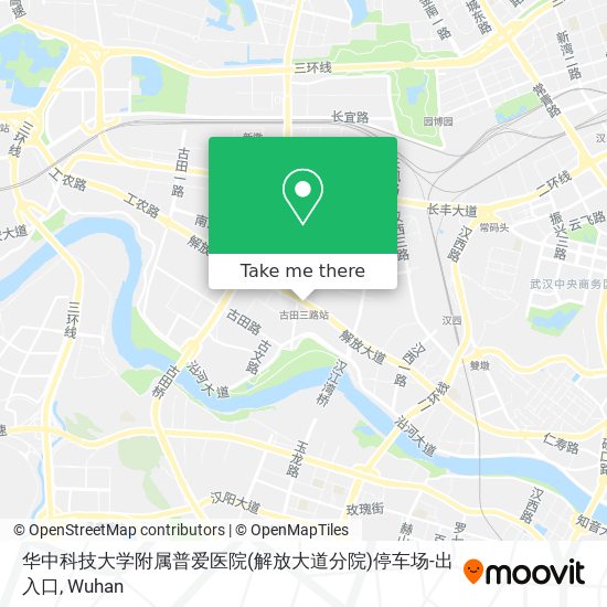 华中科技大学附属普爱医院(解放大道分院)停车场-出入口 map