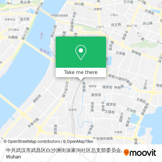 中共武汉市武昌区白沙洲街涂家沟社区总支部委员会 map