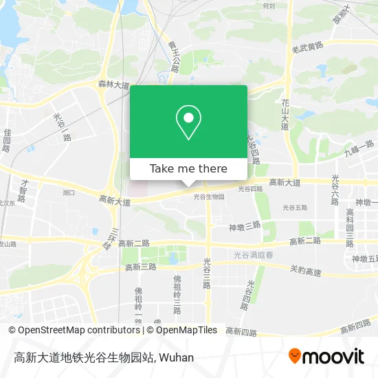 高新大道地铁光谷生物园站 map