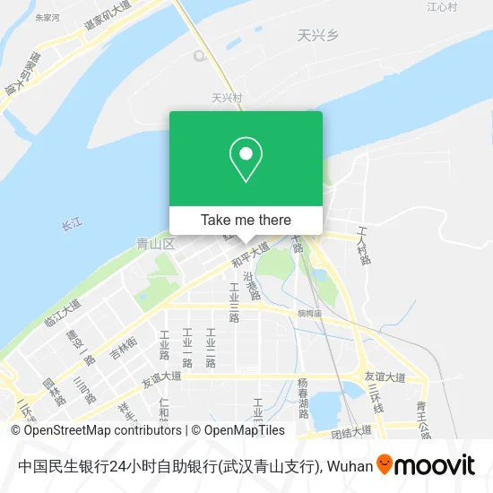 中国民生银行24小时自助银行(武汉青山支行) map
