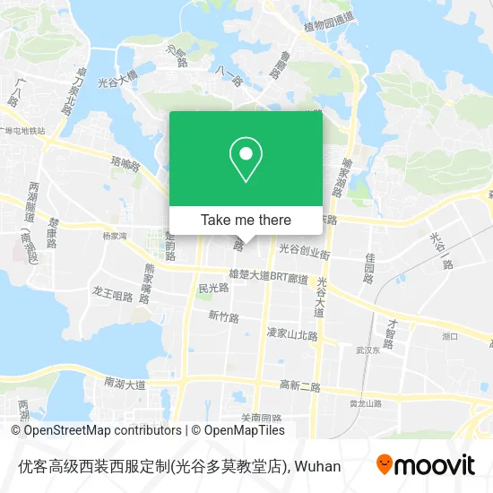 优客高级西装西服定制(光谷多莫教堂店) map