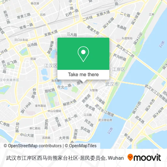 武汉市江岸区西马街熊家台社区-居民委员会 map