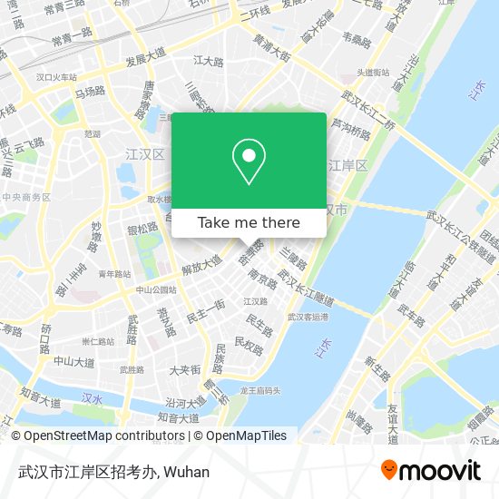 武汉市江岸区招考办 map