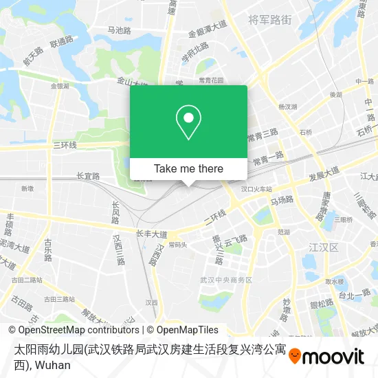 太阳雨幼儿园(武汉铁路局武汉房建生活段复兴湾公寓西) map