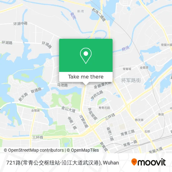 721路(常青公交枢纽站-沿江大道武汉港) map