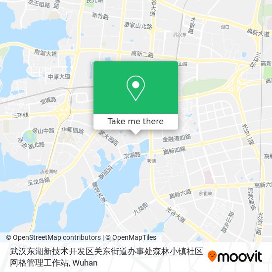 武汉东湖新技术开发区关东街道办事处森林小镇社区网格管理工作站 map