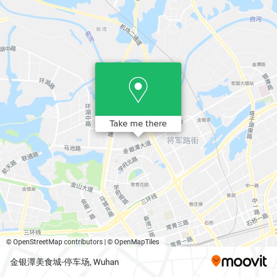 金银潭美食城-停车场 map