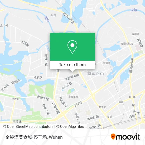 金银潭美食城-停车场 map