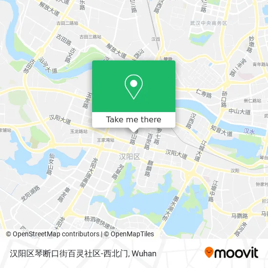 汉阳区琴断口街百灵社区-西北门 map