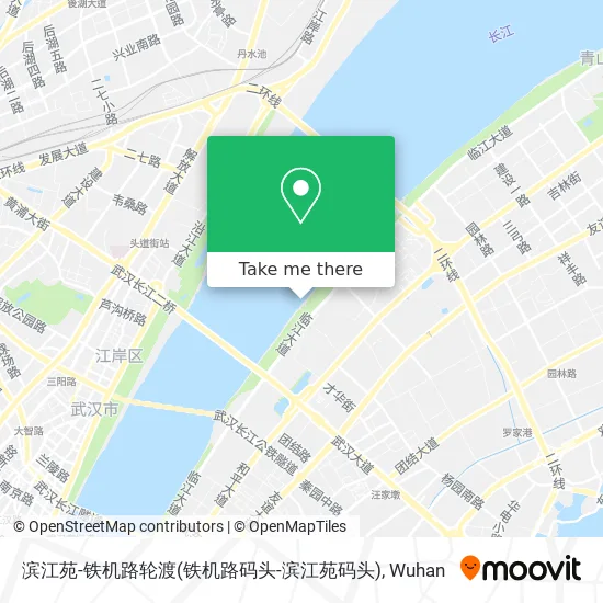 滨江苑-铁机路轮渡(铁机路码头-滨江苑码头) map