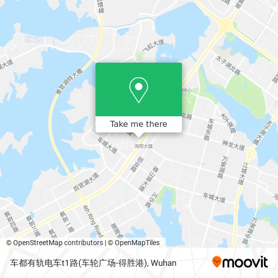 车都有轨电车t1路(车轮广场-得胜港) map