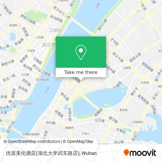 优居美伦酒店(湖北大学武车路店) map