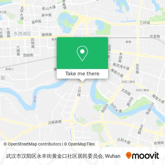 武汉市汉阳区永丰街黄金口社区居民委员会 map