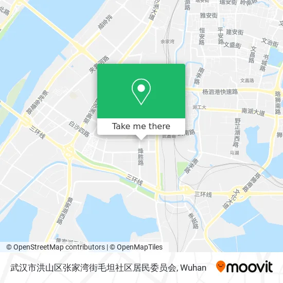 武汉市洪山区张家湾街毛坦社区居民委员会 map