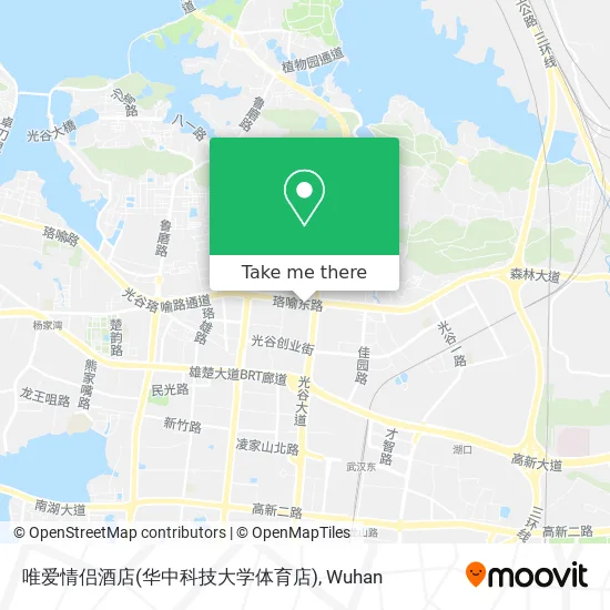 唯爱情侣酒店(华中科技大学体育店) map