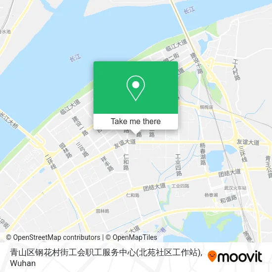 青山区钢花村街工会职工服务中心(北苑社区工作站) map